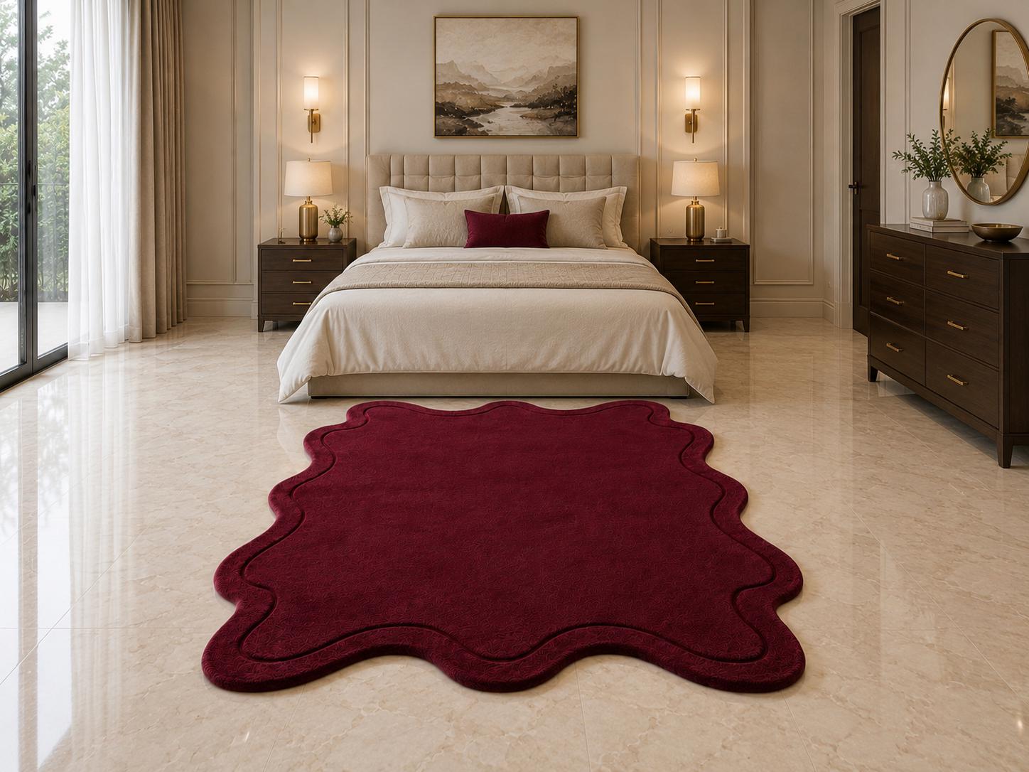 Abstract Color Block Tufted Rug